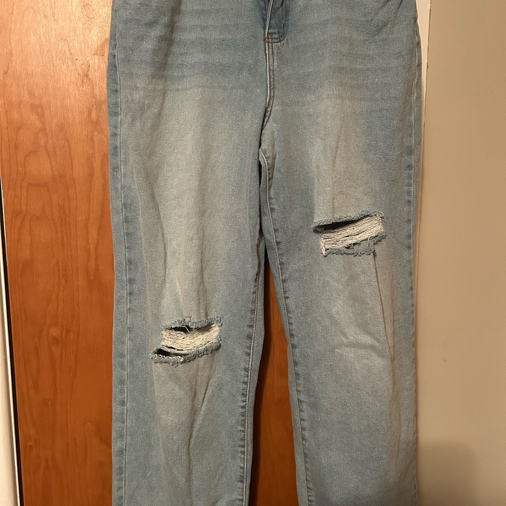 SO Light Blue Distressed Boyfriend Jeans